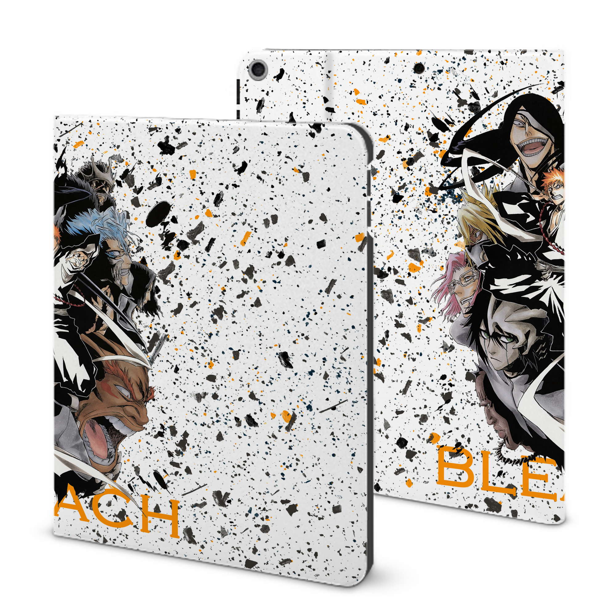 （画像用） ブリーチ BLEACH IPad ケース ブック型 PUレザー TPU 耐衝撃 軽量 薄型 ペン収納なし 全面保護 IPad 各モデル対応